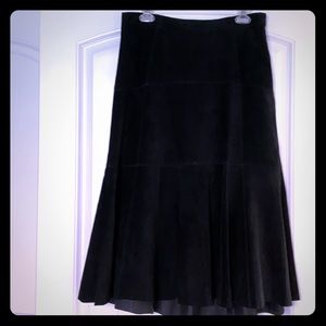 CAbi - Black Suede midi skirt